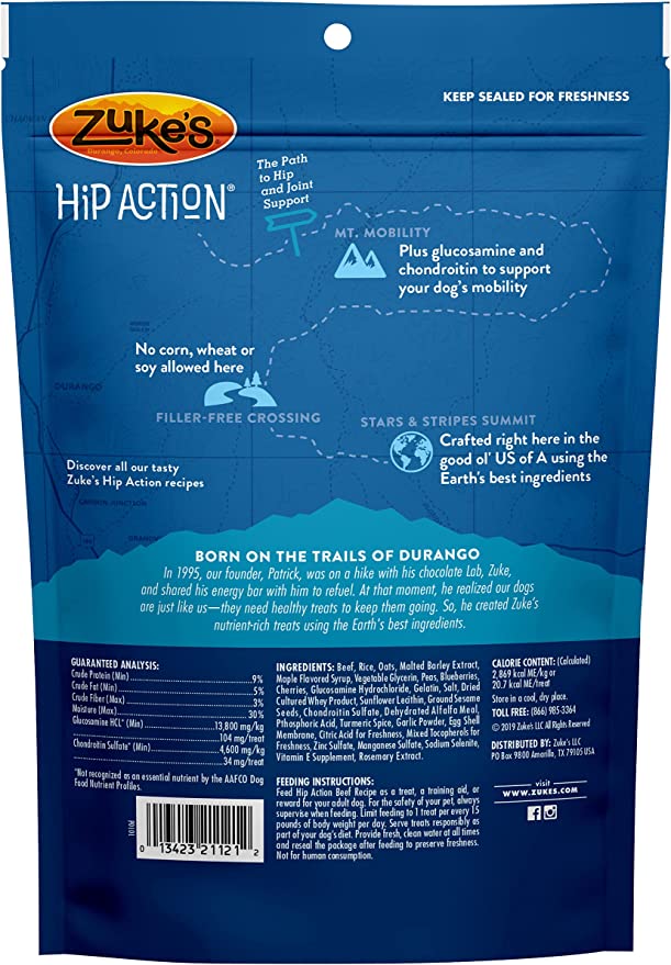 Zuke's Hip Action Beef Dog Treats