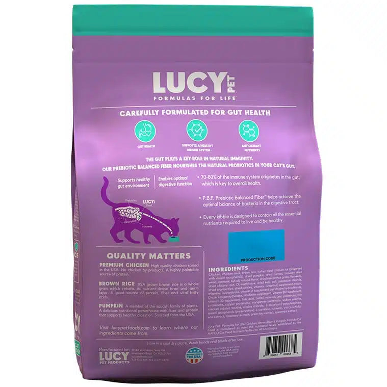 Lucy Pet Chicken, Brown Rice & Pumpkin, LID Cat Food