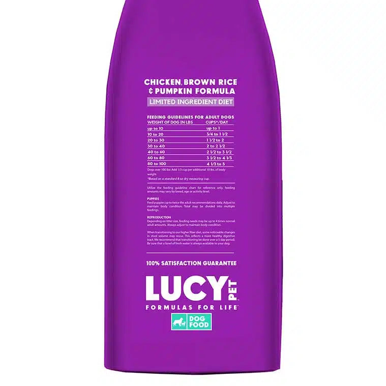 Lucy Pet  Chicken, Brown Rice & Pumpkin LID for Dogs