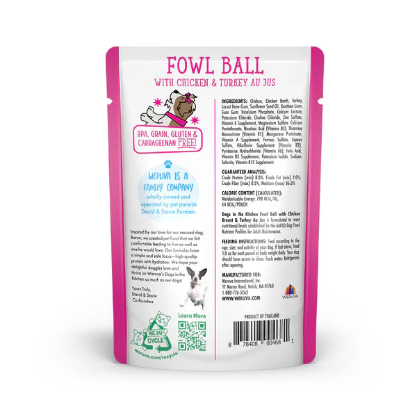 Weruva DITK Fowl Ball Wet Dog Food Pouches