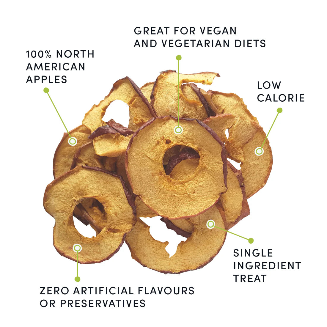 Crumps' Naturals Gently Dehydrated Apple Bites Dog Treats