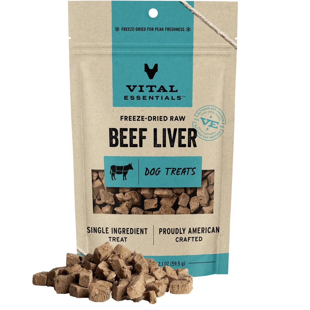 Vital Essentials Freeze-Dried Raw Beef Liver Dog Treats