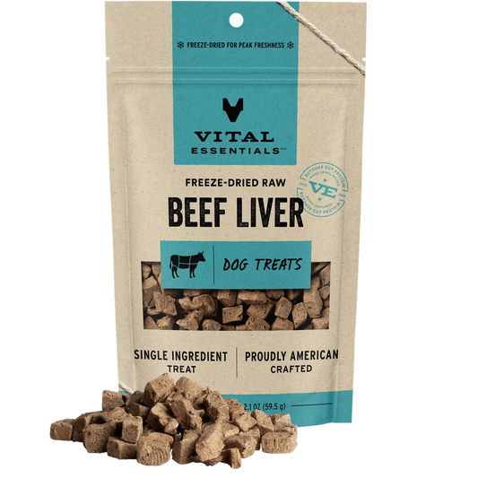 Vital Essentials Freeze-Dried Raw Beef Liver Dog Treats