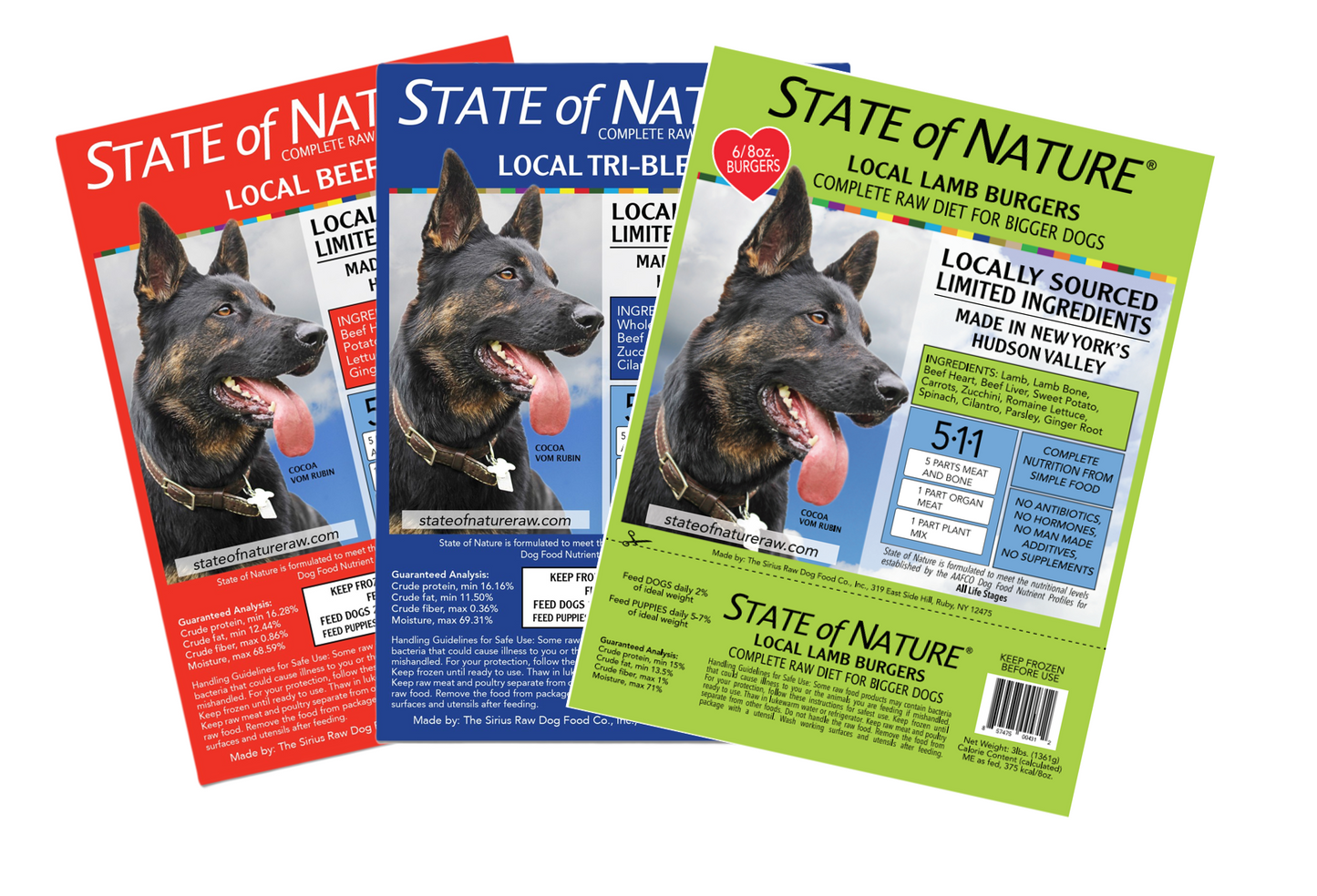 State of Nature Frozen Raw 30 lb. Variety Packs for Dogs