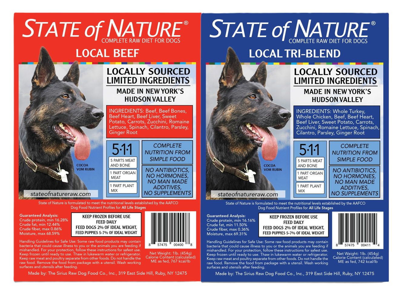 State of Nature Frozen Raw 30 lb. Variety Packs for Dogs