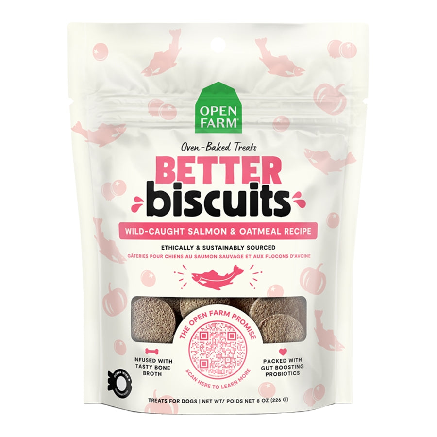 OPEN FARM Wild-Caught Salmon & Oatmeal Better Biscuits for Dogs