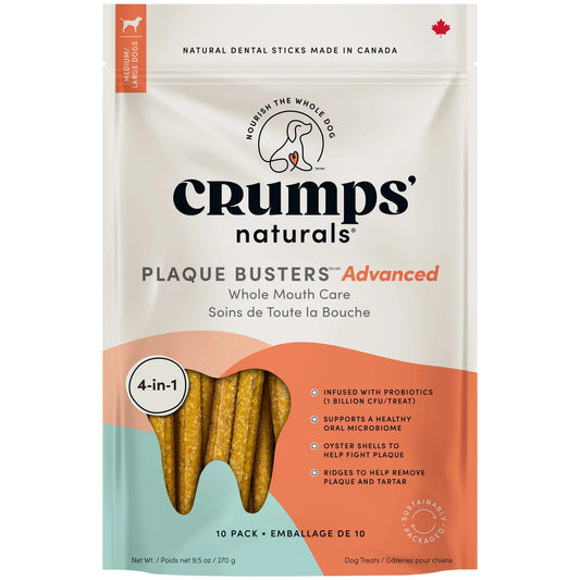 Crumps' Naturals Plaque Busters Advanced Whole Mouth Dental Sticks for Dogs