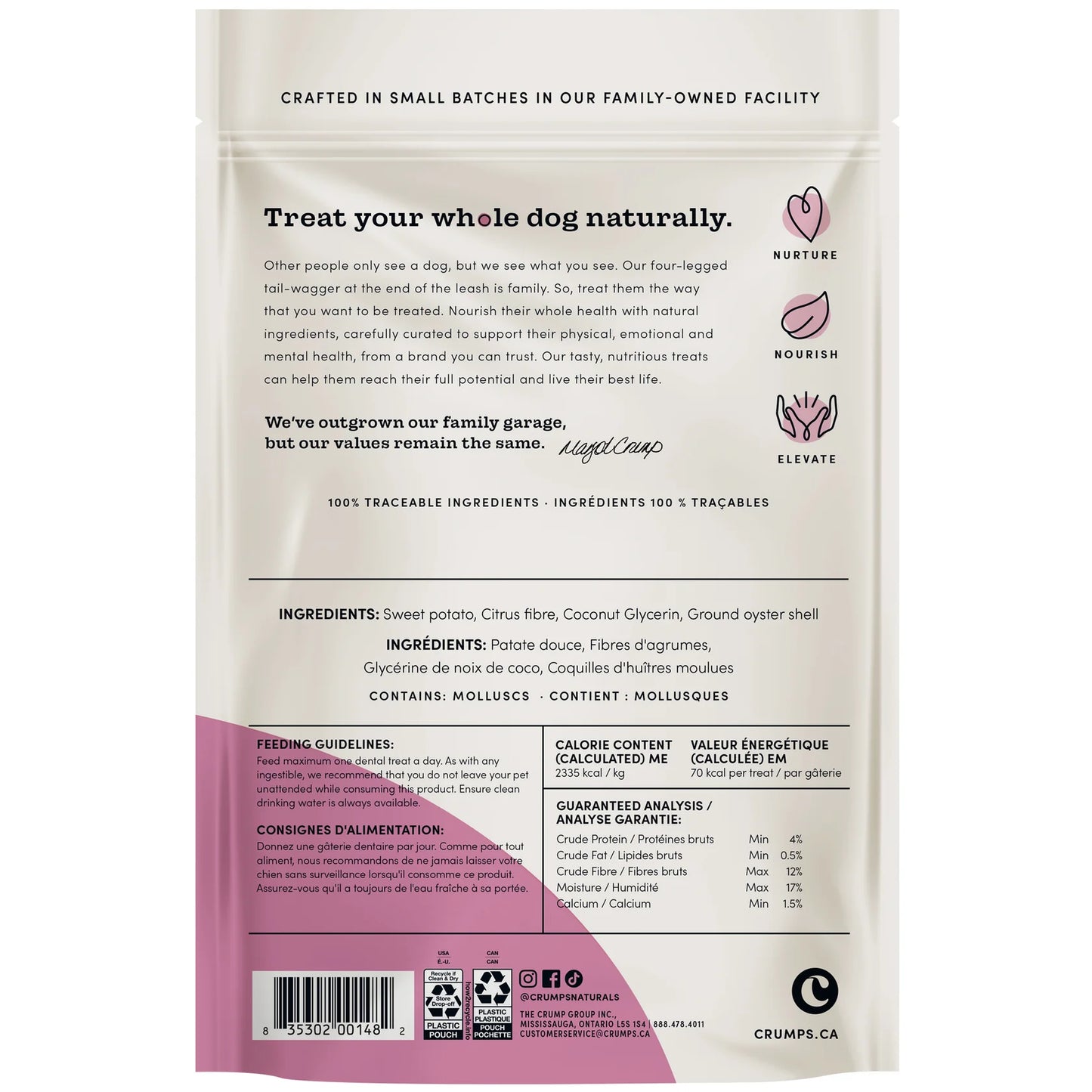 Crumps' Naturals Plaque Busters Original Dental Sticks for Dogs
