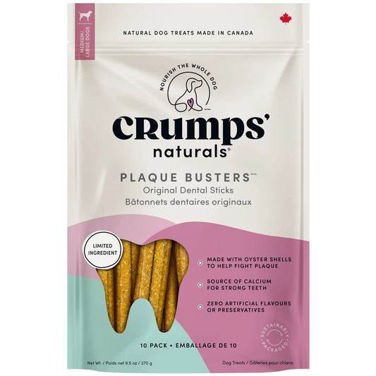 Crumps' Naturals Plaque Busters Original Dental Sticks for Dogs