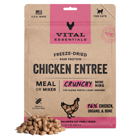 Vital Essentials Freeze-Dried Raw Chicken Entree Mini Nibs for Cats