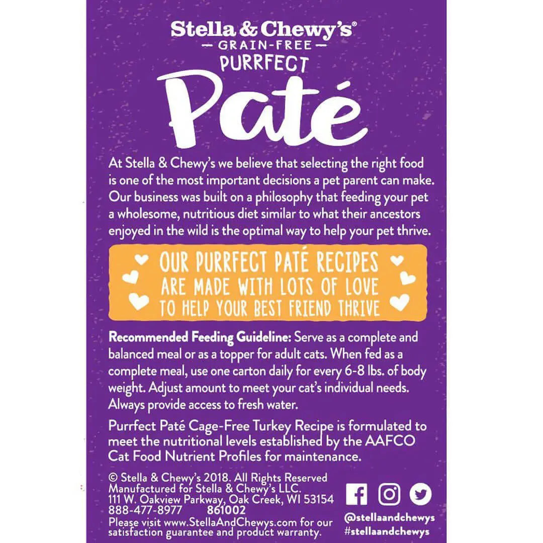 Stella & Chewy's Carnivore Purrfect Pate Turkey Cat Food