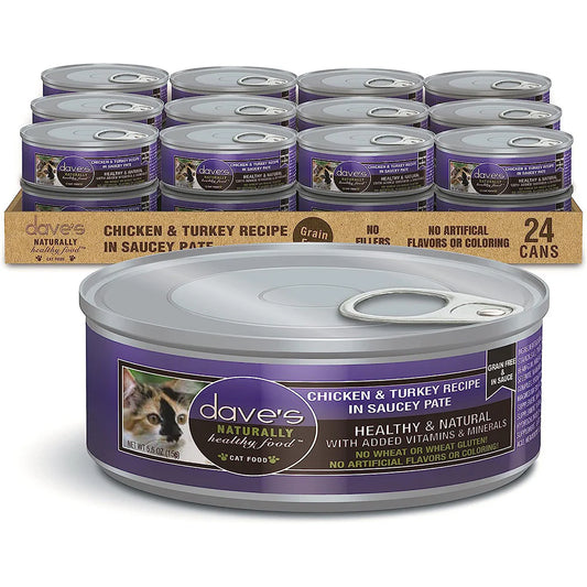 Dave's Pet Food Chicken & Turkey in Saucey Pate Recipe