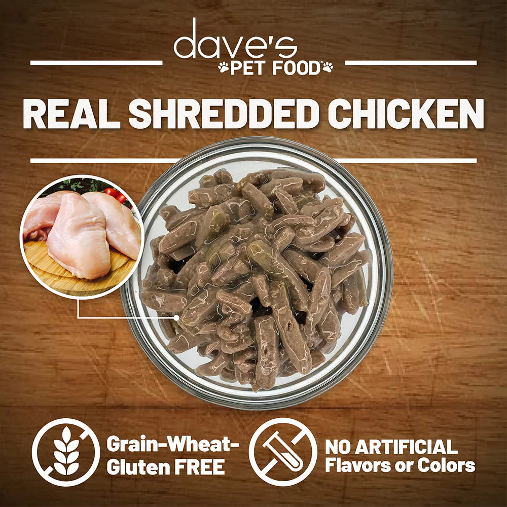 Dave’s Naturally Healthy Grain Free Cat Food Shredded Chicken