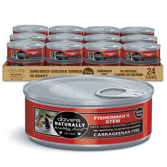 Dave’s Naturally Healthy Grain Free Cat Food Shredded Fisherman