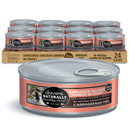 Dave’s Naturally Healthy Grain Free Cat Food Shredded Salmon