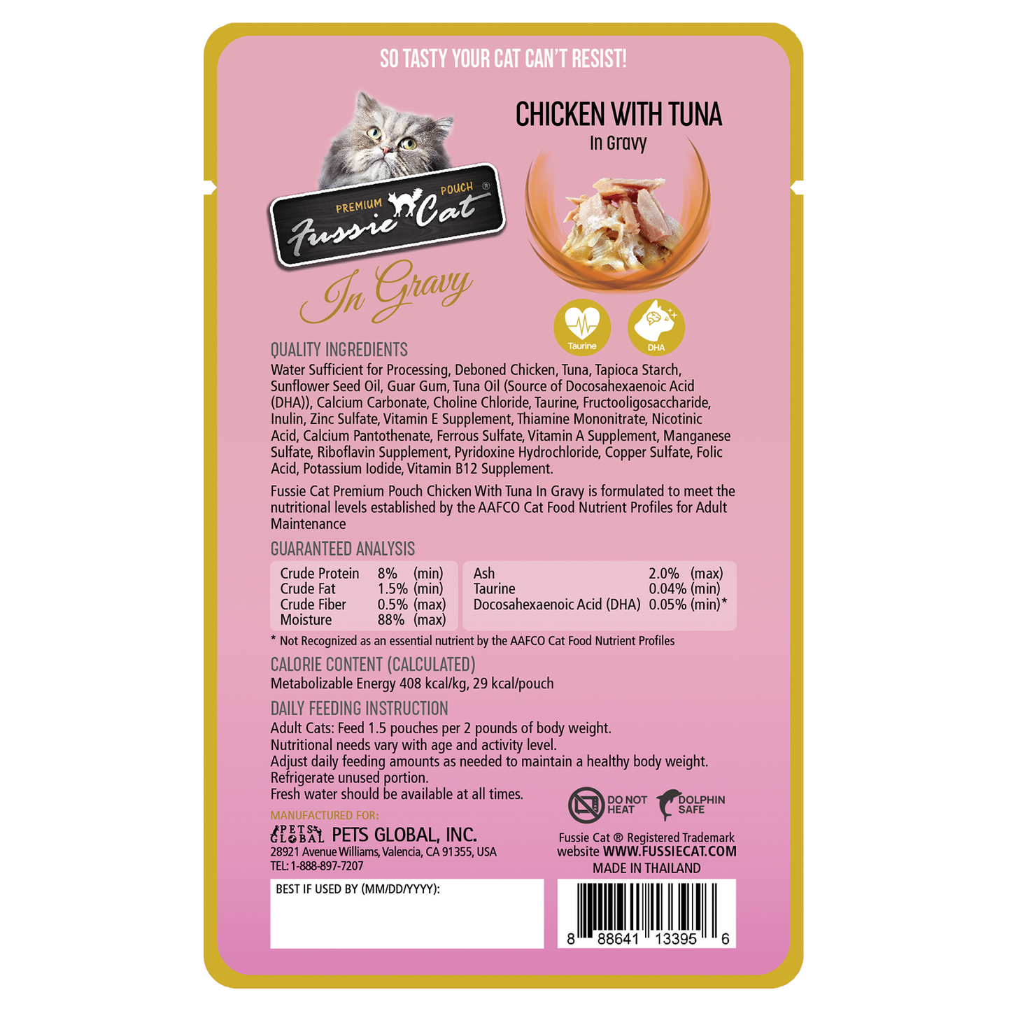 Fussie Cat Chicken With Tuna In Gravy Wet Cat Food