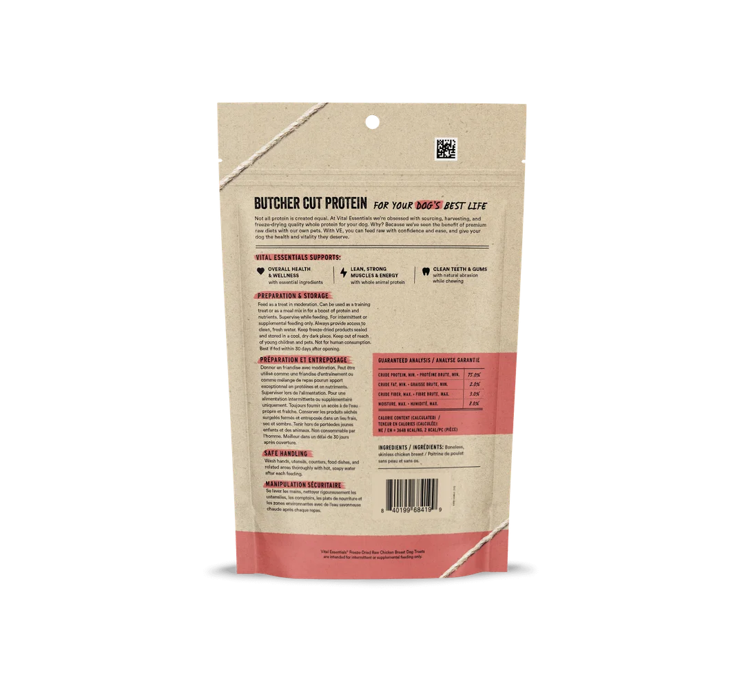 Vital Essentials Freeze-Dried Raw Chicken Breast Dog Treats