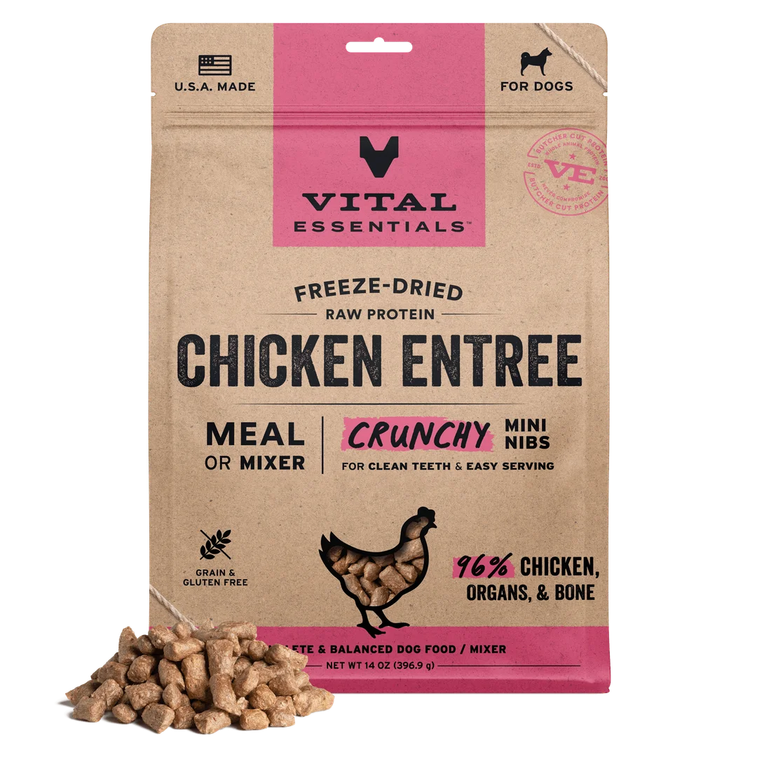 Vital Essentials Freeze-Dried Raw Chicken Entree Mini Nibs for Dogs