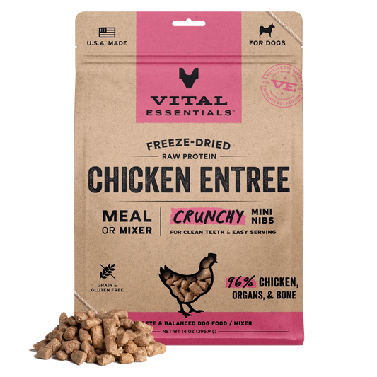 Vital Essentials Freeze-Dried Raw Chicken Entree Mini Nibs for Dogs