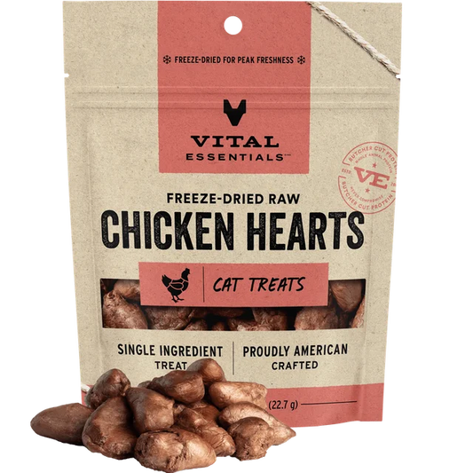 Vital Essentials Freeze-Dried Chicken Heart Cat Treats