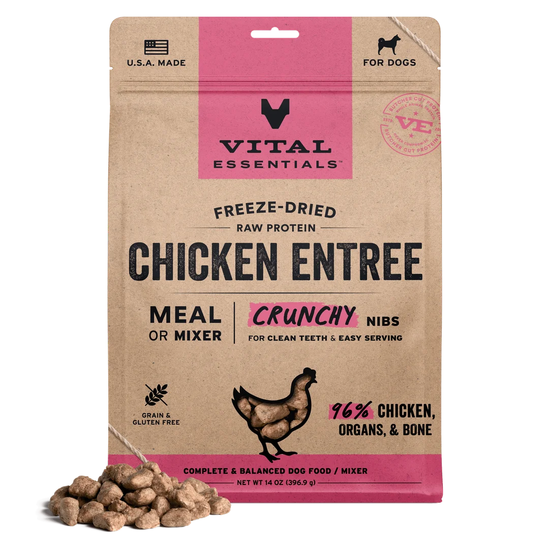 Vital Essentials Freeze-Dried Raw Chicken Entree Nibs for Dogs