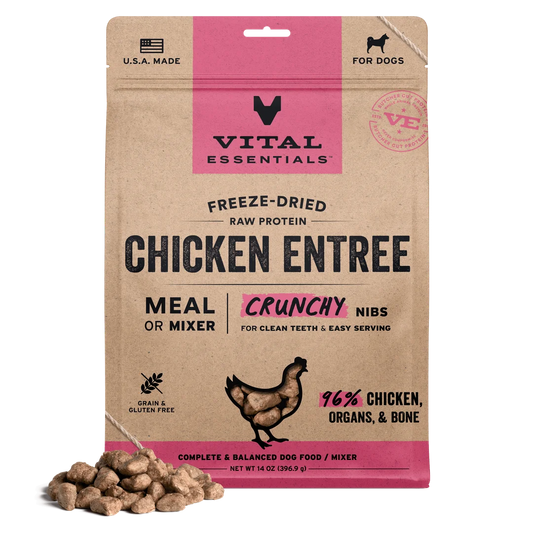 Vital Essentials Freeze-Dried Raw Chicken Entree Nibs for Dogs