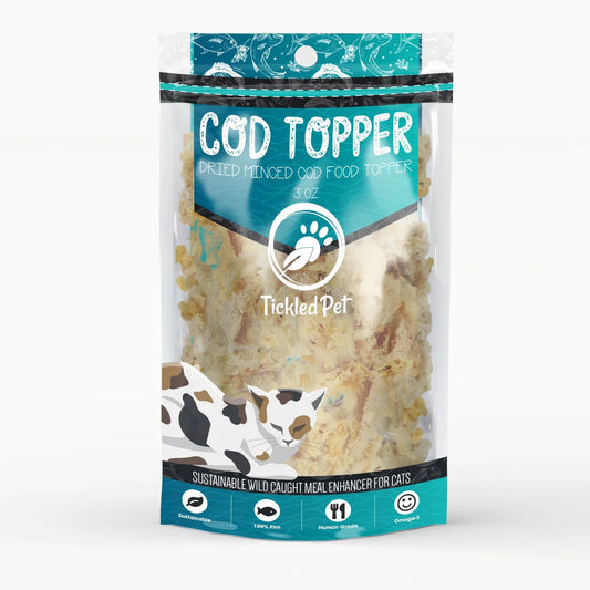 Tickled Pet Dried Cod Food Topper For Cats