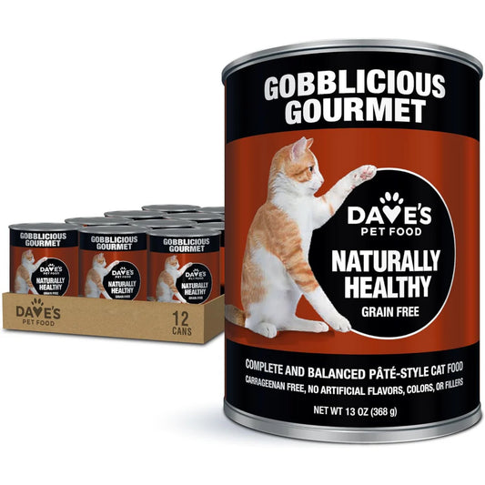 Dave’s Naturally Healthy Grain Free Canned Cat Food Gobbleicious Gourmet Dinner