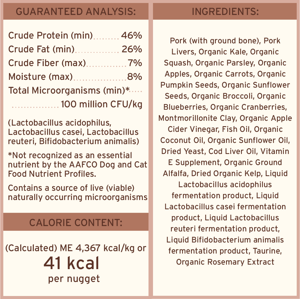 Primal Freeze-Dried Pork Nuggets for Dogs