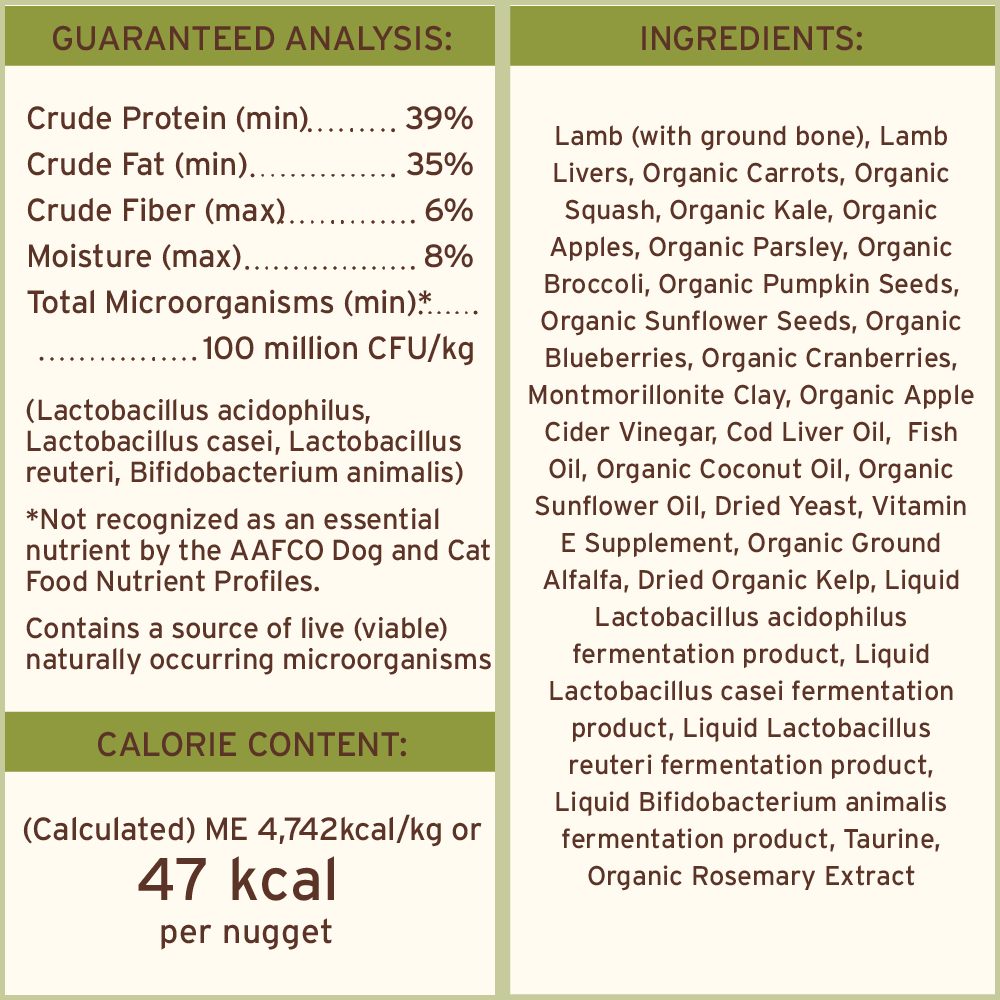 Primal Freeze-Dried Lamb Nuggets for Dogs