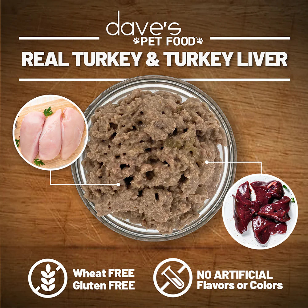 Dave’s 95% Premium Meats™ Turkey & Turkey Liver Canned Dog Food