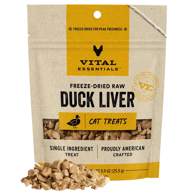 Vital Essentials Freeze-Dried Duck Liver Cat Treats