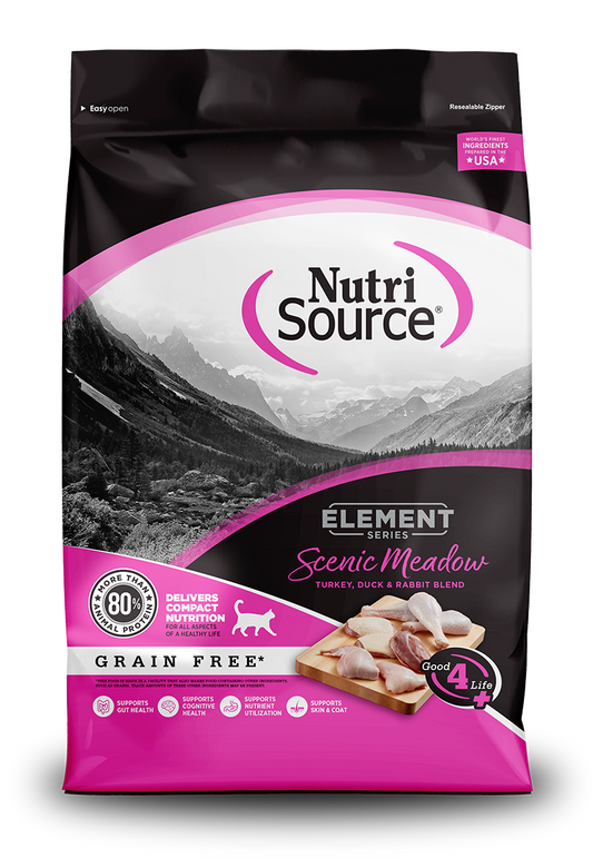 Nutrisource Element Series Scenic Meadow Grain-Free Turkey/Duck and Rabbit Dry Cat Food