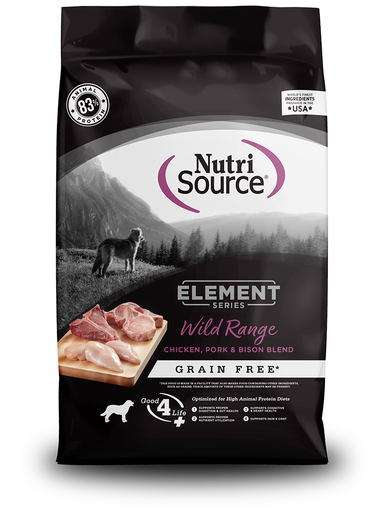 Nutrisource Element Series Grain Free Wild Range Chicken/Pork & Bison Dog Food
