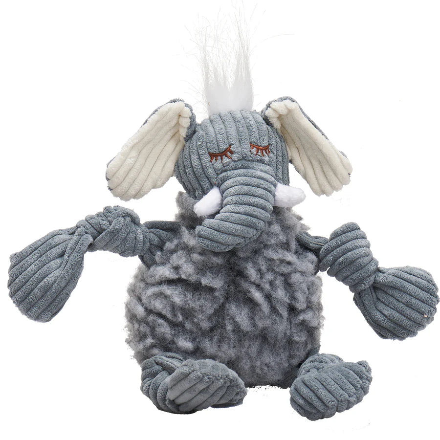 HuggleHounds HuggleFleece FlufferKnottie Ellamae Elephant Dog Toy