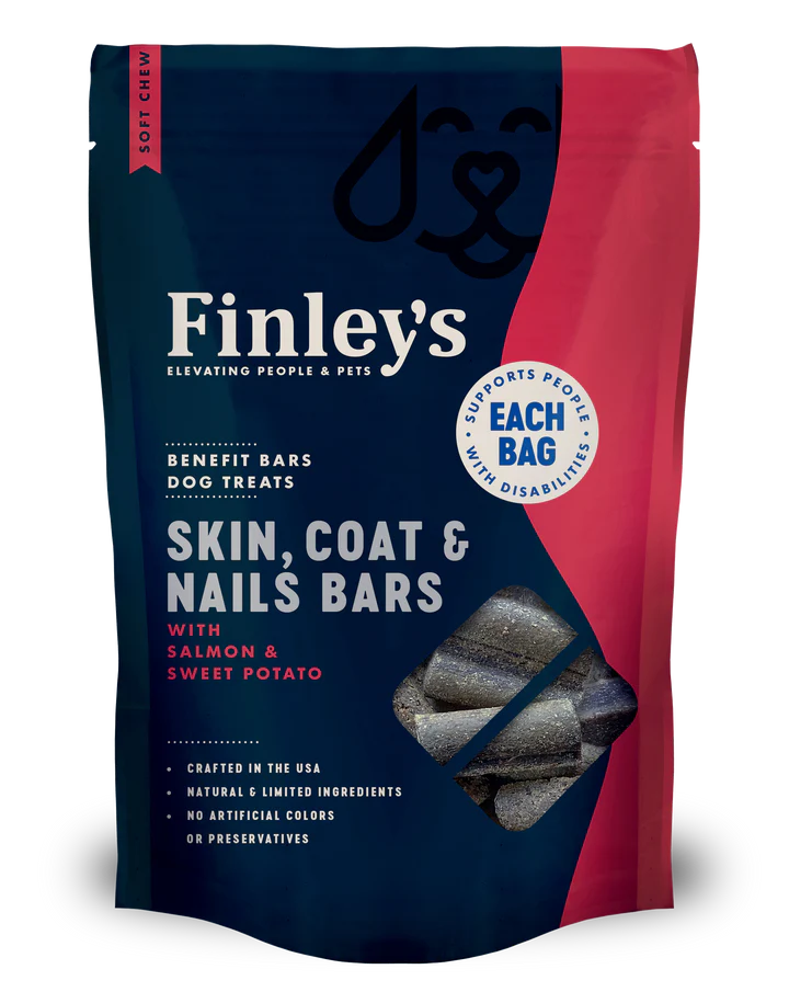 Finley's Skin, Coat, Nails Soft Chew Benefit Bars For Dogs