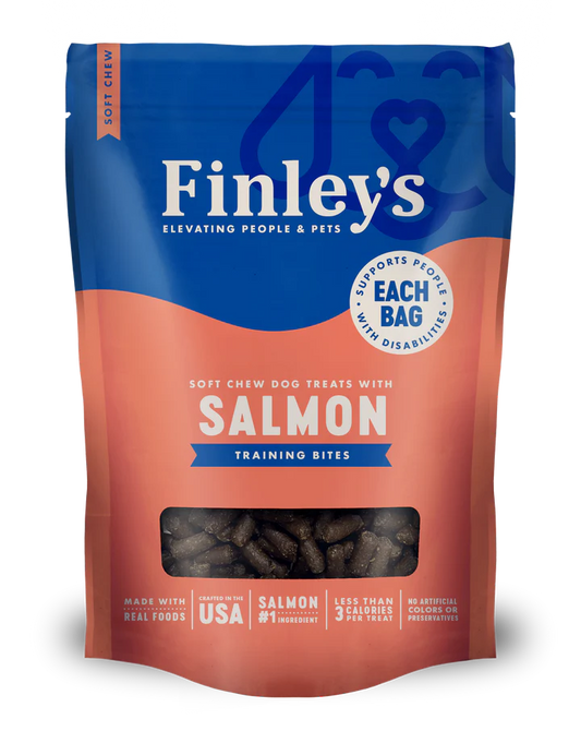 Finley's Salmon Recipe Soft Chew Trainer Bites Dog Treats