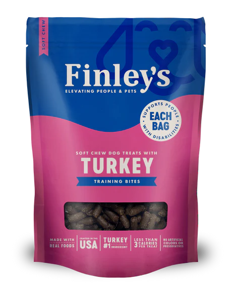 Finley's Turkey Recipe Soft Chew Trainer Bites Dog Treats
