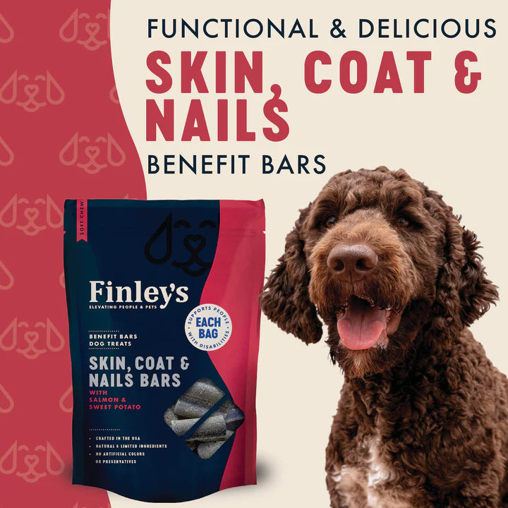 Finley's Skin, Coat, Nails Soft Chew Benefit Bars For Dogs