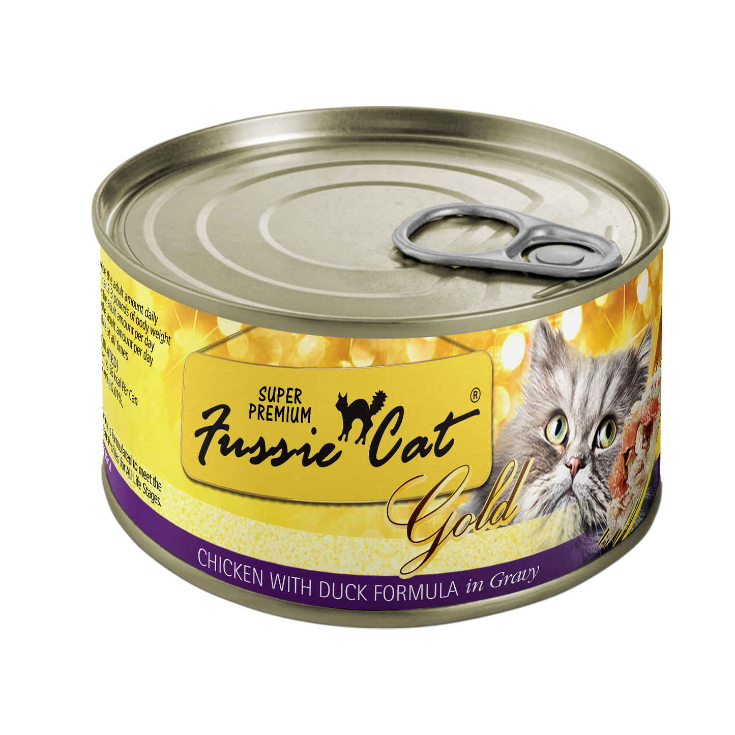 Fussie Cat Gold Super Premium Grain Free Chicken with Duck in Gravy Canned Cat Food