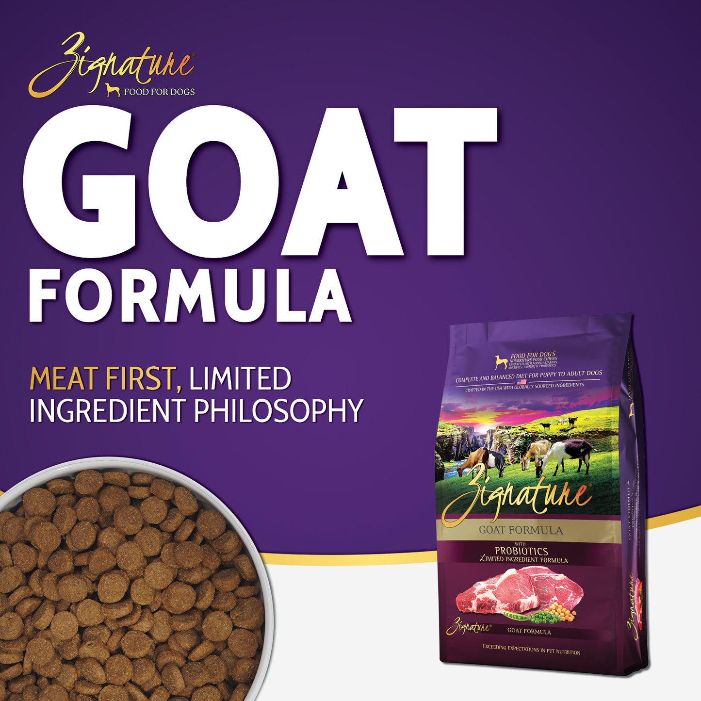 Zignature Goat Formula Dog Food