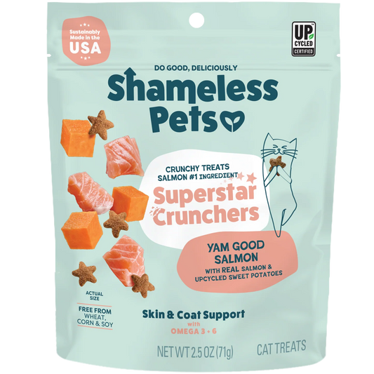 Shameless Pets Yam Good Salmon Crunchy Cat Treats