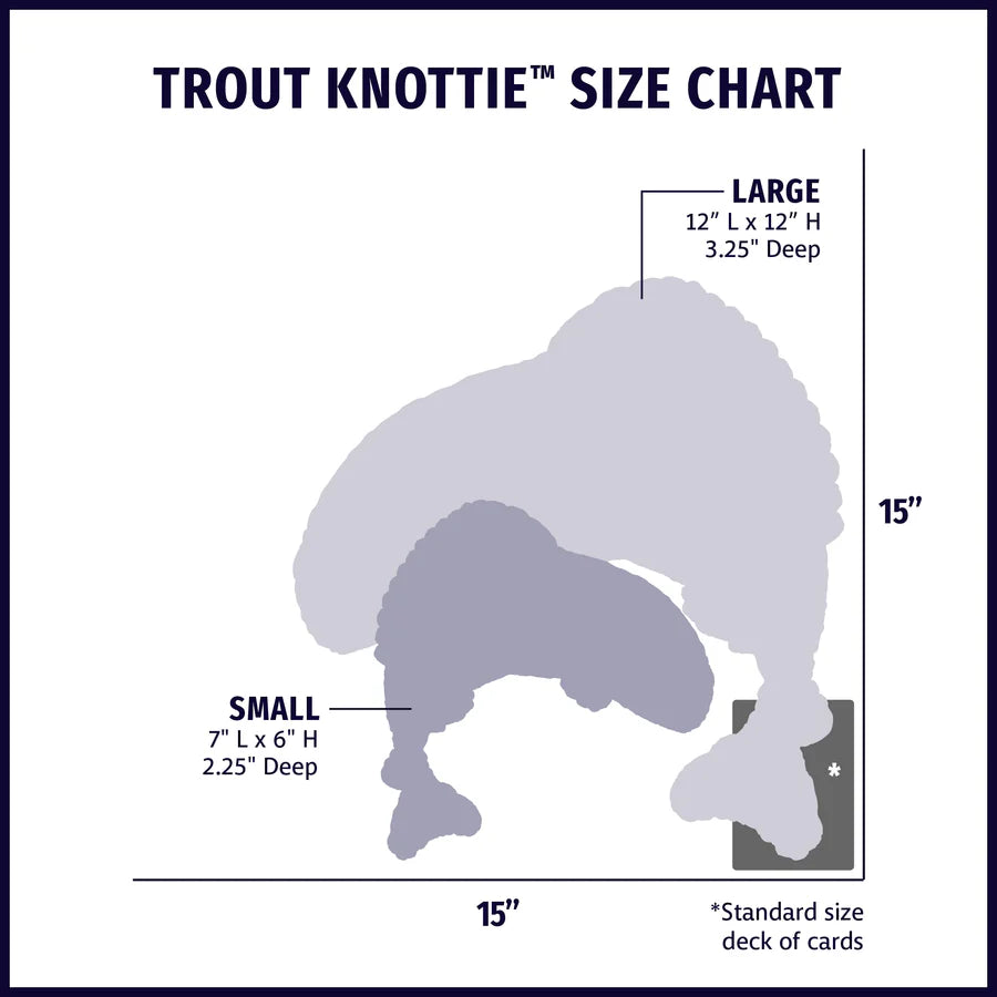 HuggleHounds Raucous Rainbow Trout Knottie Dog Toy