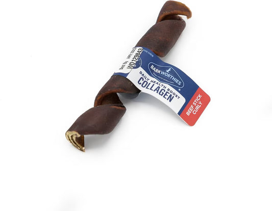 Barkworthies 5 Inch Collagen Curly Stick For Dogs
