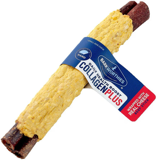 Barkworthies 6 Inch Collagen Wrapped Cheese For Dogs 50 Count