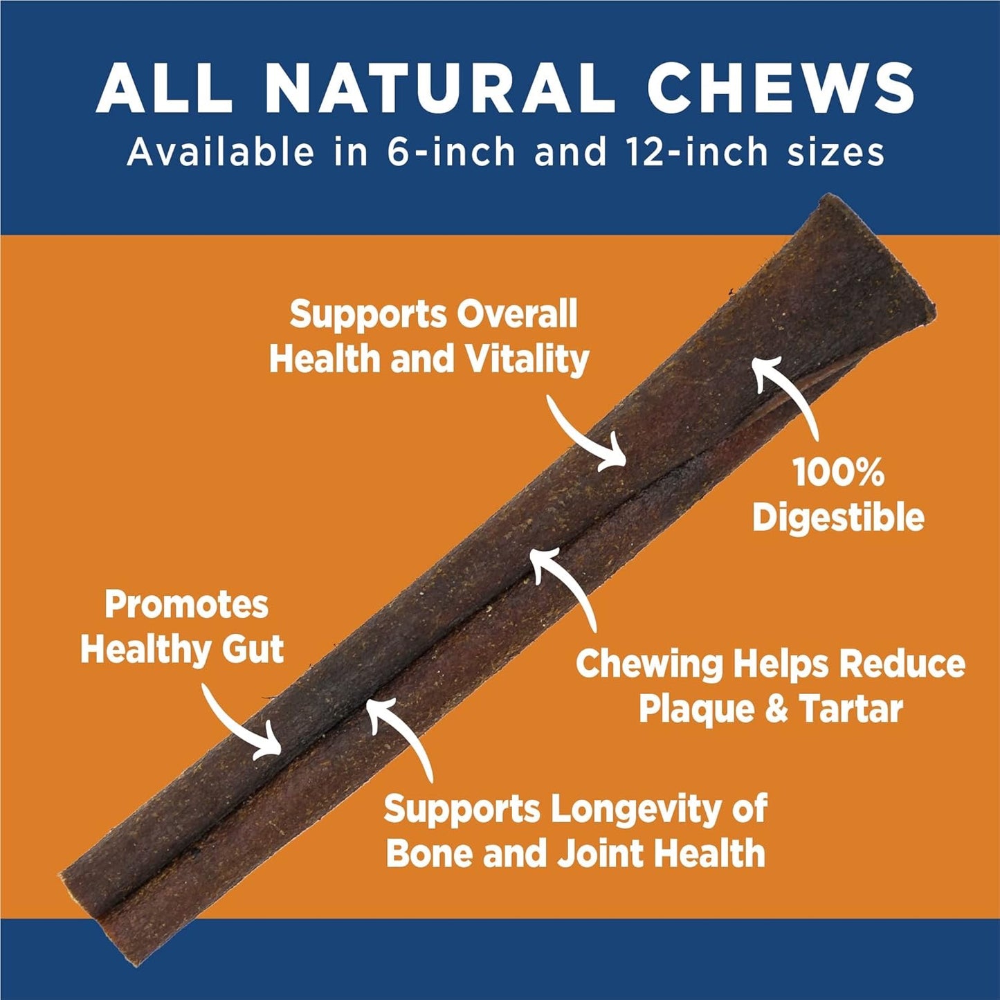 Barkworthies 6 Inch Collagen Peanut Butter Stick For Dog