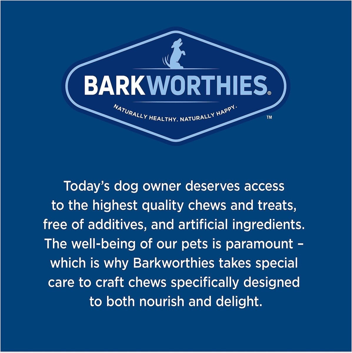 Barkworthies 5 Inch 3 Pack Dog Dental Chews