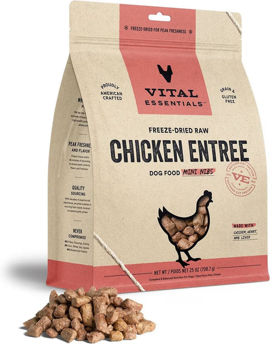 Vital Essentials Freeze-Dried Mini Chicken Niblets for Dogs
