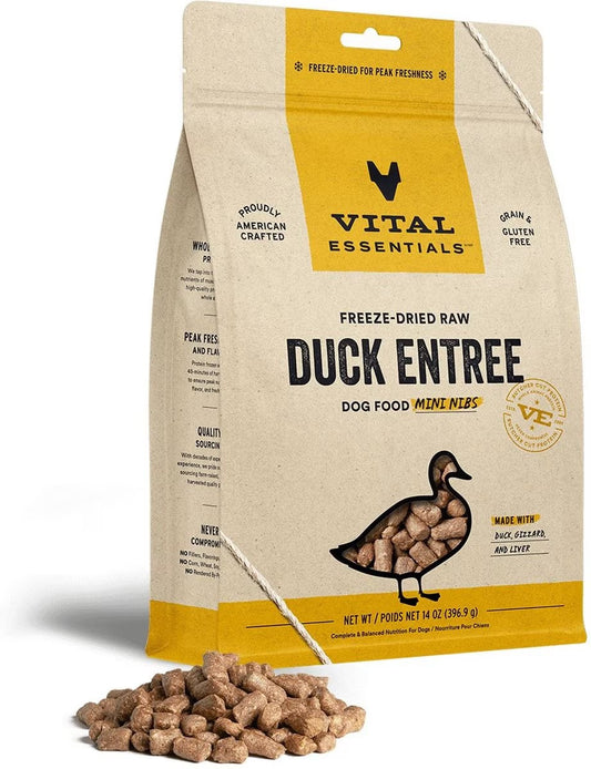 Vital Essentials Freeze-Dried Mini Duck Niblets for Dogs