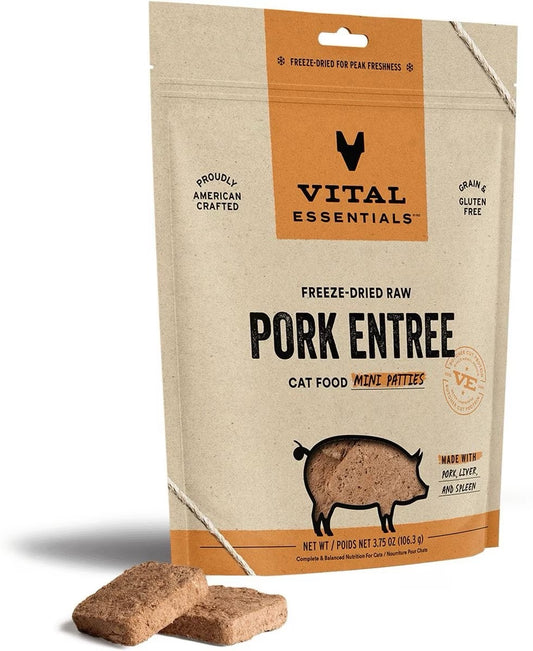 Vital Essentials Freeze-Dried Pork Patties For Cats